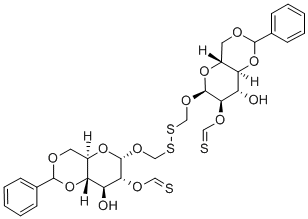 CAS#: 73972-60-8, [(4aR,6R,7R,8S,8aS)-6-[[(4aR,6R,7R,8S,8aS)-8-Hydroxy-2-Phenyl-7-Sulfanylcarbonyloxy-4,4a,6,7,8,8a-Hexahydropyrano[5,6-d][1,3]Dioxin-6-Yl]Oxymethyldisulfanylmethoxy]-8-Hydroxy-2-Phenyl-4,4a,6,7,8,8a-Hexahydropyrano[5,6-d][1,3]Dioxin-7-Yl]Oxymethanethioic S-Acid