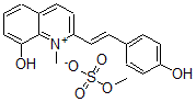 CAS 登录号：73987-47-0， 8-羟基-2-(对羟基苯乙烯基)-1-甲基喹啉鎓硫酸甲酯盐