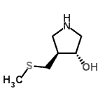 CAS#: 740082-19-3, (3R,4S)-4-[(Methylsulfanyl)methyl]-3-pyrrolidinol