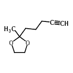 CAS#: 74066-96-9, 2-Methyl-2-(4-pentyn-1-yl)-1,3-dioxolane