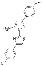 CAS#: 74101-22-7, 2-[4-(4-Chlorophenyl)-1,3-Thiazol-2-Yl]-5-(4-Methoxyphenyl)Pyrazol-3-Amine