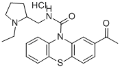 CAS 登录号：74240-90-7， 2-乙酰基-N-[(1-乙基吡咯烷-2-基)甲基]吩噻嗪-10-甲酰胺盐酸盐