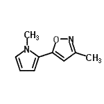 CAS#: 74304-97-5, 3-Methyl-5-(1-methyl-1H-pyrrol-2-yl)-1,2-oxazole