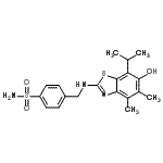 CAS#: 743388-88-7, 4-{[(6-Hydroxy-7-isopropyl-4,5-dimethyl-1,3-benzothiazol-2-yl)amino]methyl}benzenesulfonamide