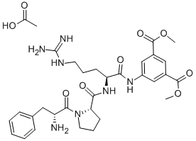CAS#: 74503-72-3, Dimethyl 5-[[(2S)-1-[[(2S)-1-[(2R)-2-Amino-3-Phenylpropanoyl]Pyrrolidine-2-Carbonyl]Amino]-5-(Diaminomethylideneamino)-1-Oxopentan-2-Yl]Amino]Benzene-1,3-Dicarboxylate