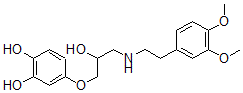 CAS 登录号：74513-77-2， 4-[3-[2-(3,4-二甲氧基苯基)乙基氨基]-2-羟基丙氧基]苯-1,2-二醇