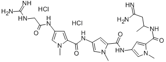 CAS 登录号：74687-37-9， N-(4-氨基-4-亚氨基丁烷-2-基)-4-[[4-[[4-[[2-(二氨基亚甲基氨基)乙酰基]氨基]-1-甲基吡咯-2-羰基]氨基]-1-甲基吡咯-2-羰基]氨基]-1-甲基吡咯-2-甲酰胺二盐酸盐