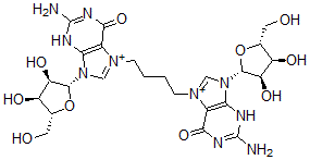 CAS#: 74746-58-0, 2-Amino-7-[4-[2-Amino-9-[(2R,3R,4S,5R)-3,4-Dihydroxy-5-(Hydroxymethyl)Oxolan-2-Yl]-6-Oxo-3H-Purin-9-Ium-7-Yl]Butyl]-9-[(2R,3R,4S,5R)-3,4-Dihydroxy-5-(Hydroxymethyl)Oxolan-2-Yl]-3H-Purin-9-Ium-6-One