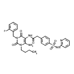 CAS#: 748149-28-2, N-[6-Amino-1-butyl-3-(2-fluorobenzyl)-2,4-dioxo-1,2,3,4-tetrahydro-5-pyrimidinyl]-2-[4-(2-pyridinylsulfamoyl)phenyl]acetamide