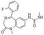 CAS#: 74858-67-6, 1-[5-(2-Fluorophenyl)-1-Methyl-2-Oxo-3H-1,4-Benzodiazepin-7-Yl]-3-Methylurea
