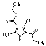 CAS#: 74999-33-0, Ethyl 2,4-dimethyl-5-propionyl-1H-pyrrole-3-carboxylate