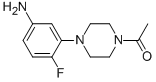 CAS 登录号：75001-84-2， 3-(4-乙酰基-哌嗪-1-基)-4-氟苯胺