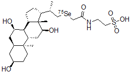 CAS 登录号：75018-70-1， (75)硒基-高胆酸-牛磺酸