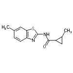 CAS#: 750616-60-5, 2-Methyl-N-(6-methyl-1,3-benzothiazol-2-yl)cyclopropanecarboxamide