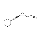 CAS 登录号：750638-36-9， 1-{[(1R,2S)-2-乙氧基环丙基]乙炔基}环己烯