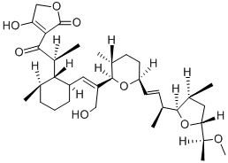 CAS#: 75139-06-9, 5-Hydroxy-4-[(2S)-2-[(1S,2S,6R)-2-[(E)-3-Hydroxy-2-[(2R,3R,6S)-6-[(E,3S)-3-[(3S,5R)-5-[(1S)-1-Methoxyethyl]-3-Methyloxolan-2-Yl]But-1-Enyl]-3-Methyloxan-2-Yl]Prop-1-Enyl]-6-Methylcyclohexyl]Propanoyl]Furan-3-One