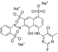 CAS#: 75198-87-7, Trisodium (6Z)-4-[(5-Chloro-2-Fluoro-6-Methylpyrimidin-4-Yl)Amino]-5-Oxo-6-[(2-Sulfonatophenyl)Hydrazinylidene]Naphthalene-1,7-Disulfonate
