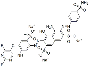 CAS#: 75199-18-7, Trisodium (3Z)-5-Amino-3-[[5-[(5-Chloro-2,6-Difluoropyrimidin-4-Yl)Amino]-2-Sulfonatophenyl]Hydrazinylidene]-4-Oxo-6-(4-Sulfamoylphenyl)Diazenylnaphthalene-2,7-Disulfonate