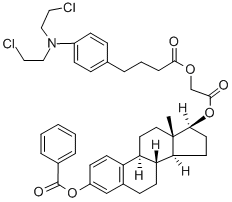 CAS#: 75219-46-4, [(17S)-17-[2-[4-[4-[Bis(2-Chloroethyl)Amino]Phenyl]Butanoyloxy]Acetyl]Oxy-13-Methyl-6,7,8,9,11,12,14,15,16,17-Decahydrocyclopenta[a]Phenanthren-3-Yl] Benzoate