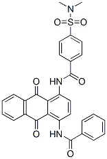 CAS 登录号：75299-82-0， N-[4-(苯甲酰基氨基)-9,10-二氧代蒽-1-基]-4-(二甲基氨基磺酰基)苯甲酰胺