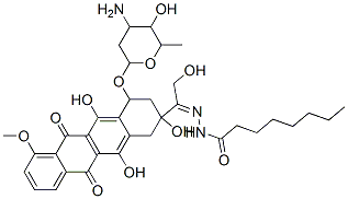 CAS#: 75301-02-9, N-[[1-[4-(4-Amino-5-Hydroxy-6-Methyloxan-2-Yl)Oxy-2,5,12-Trihydroxy-7-Methoxy-6,11-Dioxo-3,4-Dihydro-1H-Tetracen-2-Yl]-2-Hydroxyethylidene]Amino]Octanamide