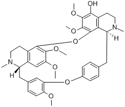 CAS#: 75352-27-1, (7S,19aS)-5,6,7,8,19a,20,21,22-Octahydro-12,24,25,31,32-Pentamethoxy-6,20-Dimethyl-4H-2,3,7-(1,3)Butadien(1)Yl(4)Ylidene-15,18-Etheno-9,13-Metheno-19H-Pyrido(2,3,4-tu)-1,14,6-Benzodioxaazacyclodocosin-23-Ol