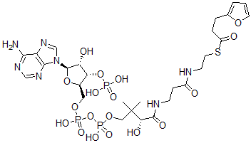 CAS#: 75368-14-8, S-[2-[3-[[(2R)-4-[[[(2R,3S,4R,5R)-5-(6-Aminopurin-9-Yl)-4-Hydroxy-3-Phosphonooxyoxolan-2-Yl]Methoxy-Hydroxyphosphoryl]Oxy-Hydroxyphosphoryl]Oxy-2-Hydroxy-3,3-Dimethylbutanoyl]Amino]Propanoylamino]Ethyl] 3-Furan-2-Ylpropanethioate