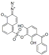 CAS 登录号：75578-78-8， 5-[3-(苯甲酰基)-2,6-二羟基苯氧基]磺酰基-2-偶氮基萘-1-醇