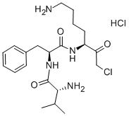 CAS 登录号：75590-17-9， (2R)-2-氨基-N-[(2S)-2-[[(3S)-7-氨基-1-氯-2-氧代庚烷-3-基]氨基]-3-苯基丙酰基]-3-甲基丁酰胺