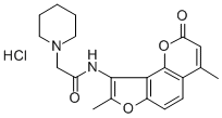 CAS#: 75616-57-8, N-(4,8-Dimethyl-2-Oxo-2H-Furo[2,3-h]-1-Benzopyran-9-Yl)-Piperidin-2-Yl-Acetamide Hydrochloride