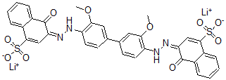 CAS#: 75673-34-6, 3,3'-[(3,3'-Dimethoxy[1,1'-Biphenyl]-4,4'-Diyl)Bis(Azo)]Bis[4-Hydroxy-1-Naphthalenesulfonic Acid Dilithium Salt
