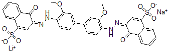 CAS#: 75673-35-7, 3,3'-[(3,3'-Dimethoxy[1,1'-Biphenyl]-4,4'-Diyl)Bis(Azo)]Bis[4-Hydroxy-1-Naphthalenesulfonic Acid Monolithium Monosodium Salt