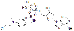 CAS#: 75795-00-5, [[(2R,3S,5R)-5-(6-Aminopurin-9-Yl)-3-Hydroxyoxolan-2-Yl]Methoxy-Phosphonooxyphosphoryl]Oxy-N-[[4-(2-Chloroethyl-Methylamino)Phenyl]Methyl]Phosphonamidic Acid