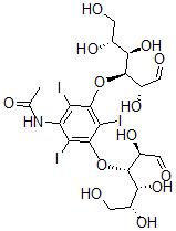 CAS#: 75871-99-7, N-[2,4,6-Triiodo-3,5-Bis[[(2R,3S,4R,5R)-2,4,5,6-Tetrahydroxy-1-Oxohexan-3-Yl]Oxy]Phenyl]Acetamide