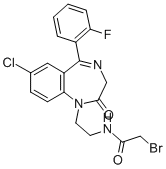 CAS#: 75887-99-9, 2-Bromo-N-[2-[7-Chloro-5-(2-Fluorophenyl)-2-Oxo-3H-1,4-Benzodiazepin-1-Yl]Ethyl]Acetamide