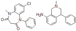 CAS#: 75963-47-2, 8-Chloro-5-Methyl-1-Phenyl-1,5-Benzodiazepine-2,4-Dione; 2-Methyl-4-Phenyl-3,4-Dihydro-1H-Isoquinolin-8-Amine