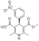 CAS 登录号：76093-33-9， (R)-(-)-1,4-二氢-2,6-二甲基-4-(3-硝基苯基)-3,5-吡啶二甲酸单甲酯