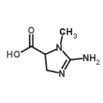 CAS#: 76146-25-3, 2-Amino-1-methyl-4,5-dihydro-1H-imidazole-5-carboxylic acid