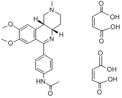 CAS#: 76166-55-7, 6-(4-Acetamidophenyl)-1,2,3,4,4a,10b-hexahydro-8,9-dimethoxy-2-methylbenzo(c)(1,6)-naphthyridine-bis(hydrogen maleate)