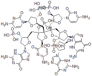 CAS#: 76186-50-0, [(2R,3S,5R)-2-[2-[[(2R,3S,5R)-5-(2-Amino-6-Oxo-3H-Purin-9-Yl)-3-Hydroxyoxolan-2-Yl]Methoxy]-1-[(2R,3S,5R)-5-(2-Amino-6-Oxo-3H-Purin-9-Yl)-3-Phosphonooxyoxolan-2-Yl]-3-[(2R,3S,5R)-5-(4-Amino-2-Oxopyrimidin-1-Yl)-3-Phosphonooxyoxolan-2-Yl]Propan-2-Yl]-3-[[(2R,3S,5R)-5-(2-Amino-6-Oxo-3H-Purin-9-Yl)-3-Phosphonooxyoxolan-2-Yl]Methyl]-5-(4-Amino-2-Oxopyrimidin-1-Yl)-2-[[(2R,3S,5R)-5-(4-Amino-2-Oxopyrimidin-1-Yl)-3-Phosphonooxyoxolan-2-Yl]Methyl]Oxolan-3-Yl] Dihydrogen Phosphate