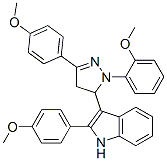 CAS#: 76195-68-1, 2-(4-Methoxyphenyl)-3-[2-(2-Methoxyphenyl)-5-(4-Methoxyphenyl)-3,4-Dihydropyrazol-3-Yl]-1H-Indole