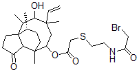 CAS#: 76298-40-3, (3aS-(3aalpha,4beta,5alpha,6alpha,8beta,9beta,9abeta,10S*))-((2-((Bromoacetyl)Amino)Ethyl)Thio)-Acetic Acid 6-Ethenyldecahydro-5-Hydroxy-4,6,9,10-Tetramethyl-1-Oxo-3a,9-Propano-3aH-Cyclopentacycloocten-8-Yl Ester