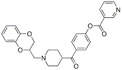 CAS#: 76335-58-5, (1-((2,3-Dihydro-1,4-benzodioxin-2-yl)methyl)-4-piperidinyl)(4-hydroxyphenyl)-Methanone 3-pyridinecarboxylate