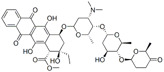 CAS#: 76463-92-8, Methyl (1R,2R,4S)-4-[(2R,4S,5S,6S)-4-Dimethylamino-5-[(2S,4S,5S,6S)-4-Hydroxy-6-Methyl-5-[(2R,6S)-6-Methyl-5-Oxooxan-2-Yl]Oxyoxan-2-Yl]Oxy-6-Methyloxan-2-Yl]Oxy-2-Ethyl-2,5,12-Trihydroxy-6,11-Dioxo-3,4-Dihydro-1H-Tetracene-1-Carboxylate