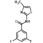 CAS 登录号：764692-53-7， 3,5-二氟-N-(4-甲基-1,3-噻唑-2-基)苯甲酰胺