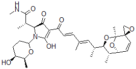CAS#: 76559-69-8, (5S)-3-[(2E,4E,6R)-6-[(1S,2R,5S,6S,7R)-1,6-Dimethylspiro[8,9-Dioxabicyclo[3.3.1]Non-3-Ene-2,2'-Oxirane]-7-Yl]-4-Methylhepta-2,4-Dienoyl]-1-[(5S,6S)-5-Hydroxy-6-Methyloxan-2-Yl]-5-[(2S)-1-Methylamino-1-Oxopropan-2-Yl]-4-Oxo-5H-Pyrrol-2-Olate