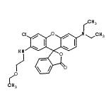 CAS#: 76579-17-4, 3'-Chloro-6'-(diethylamino)-2'-[(2-ethoxyethyl)amino]-3H-spiro[2-benzofuran-1,9'-xanthen]-3-one