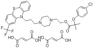 CAS#: 76674-42-5, But-2-Enedioic Acid; 2-[4-[3-[2-(Trifluoromethyl)Phenothiazin-10-Yl]Propyl]Piperazin-1-Yl]Ethyl 2-(4-Chlorophenoxy)-2-Methylpropanoate