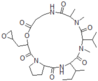 CAS#: 76689-14-0, 16-Butan-2-Yl-10,11,14-Trimethyl-3-(Oxiran-2-Ylmethyl)-13-Propan-2-Yl-4-Oxa-1,8,11,14,17-Pentazabicyclo[17.3.0]Docosane-2,5,9,12,15,18-Hexone