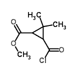 CAS 登录号：76842-28-9， 甲基3-(氯甲酰基)-2,2-二甲基环丙烷羧酸酯